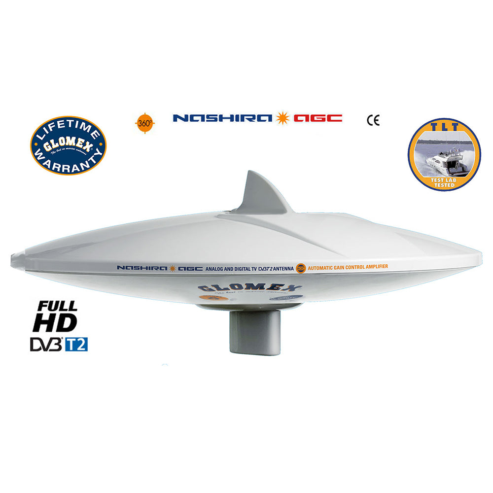 Glomex Marine Antennas - 14" Omnidirectional TV Antenna - With A/B Switch — Quality Boat Parts