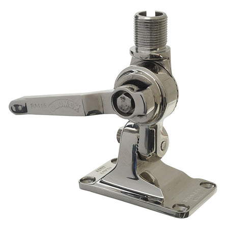 Glomex Marine Antennas - 4-Way Heavy-Duty Stainless Steel Ratchet Mount — Quality Boat Parts