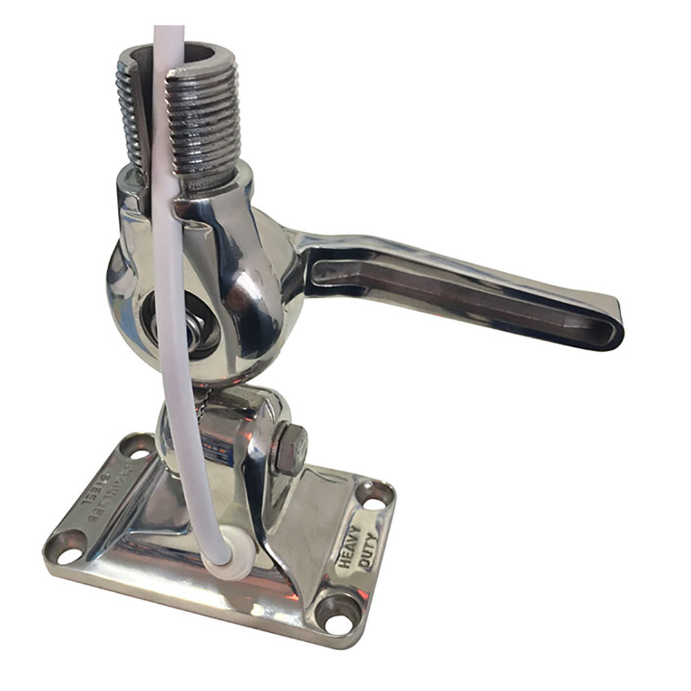 Glomex Marine Antennas - 4-Way Heavy-Duty Stainless Steel Ratchet Mount — Quality Boat Parts