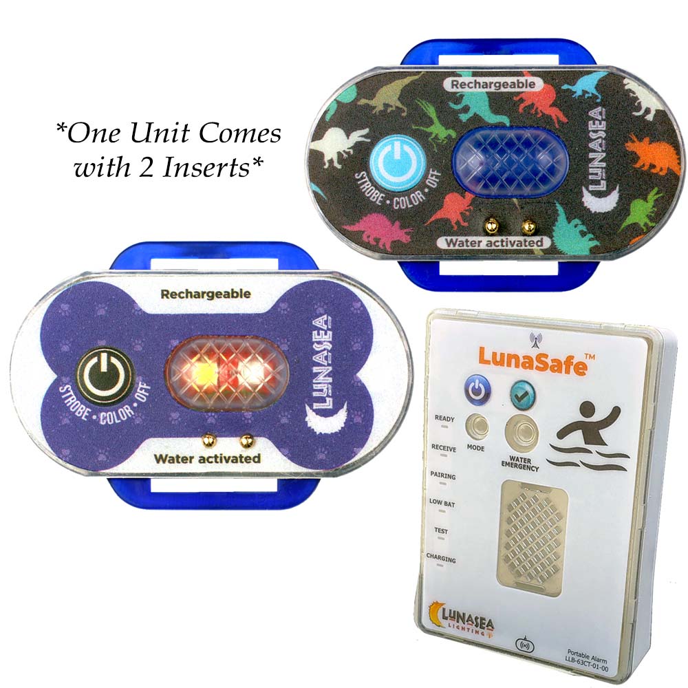 Lunasea - Child/Pet Safety Water Activated Strobe Light - RF Transmitter, Portable Audio, Visual Receiver — Quality Boat Parts