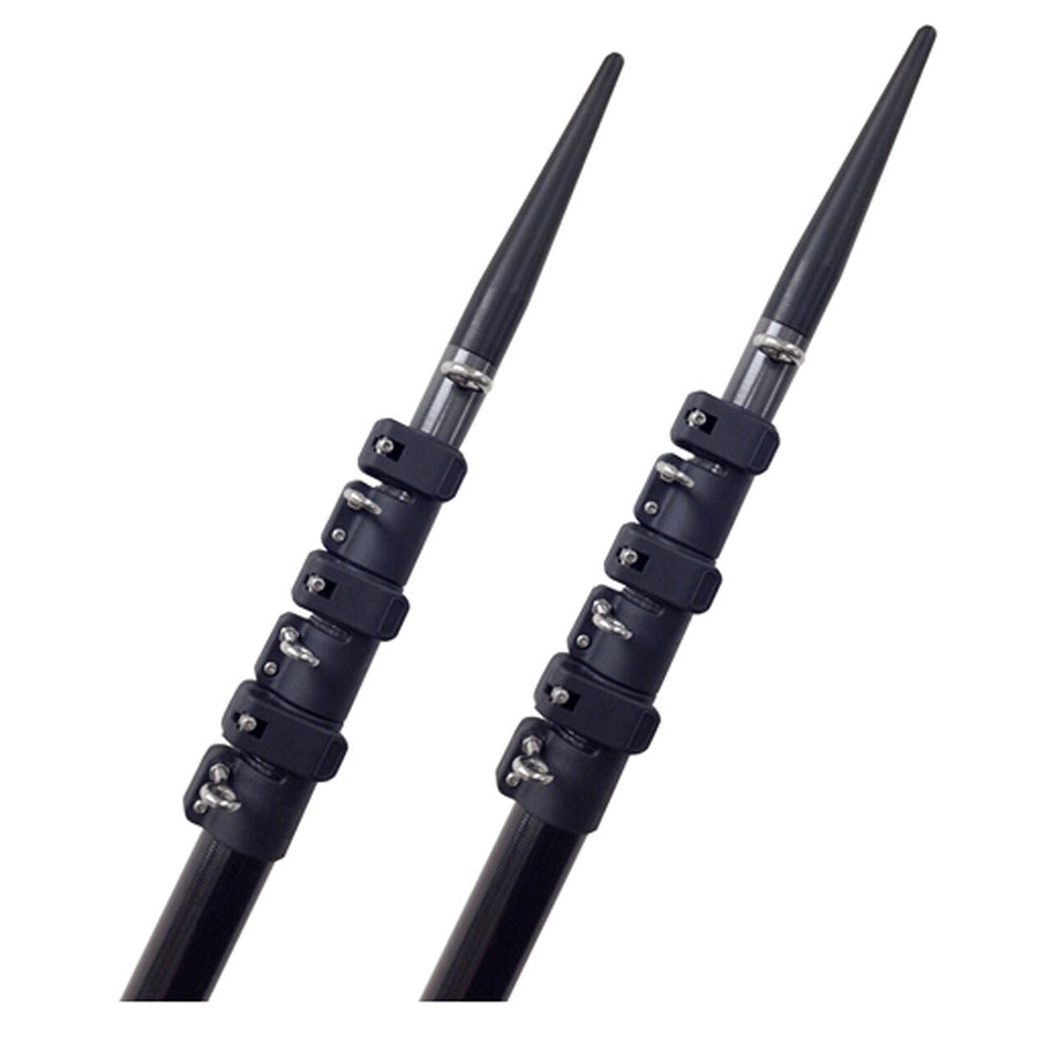 Lee's Tackle - Telescoping Carbon Fiber Outrigger Poles Sleeved - For TACO Bases — Quality Boat Parts