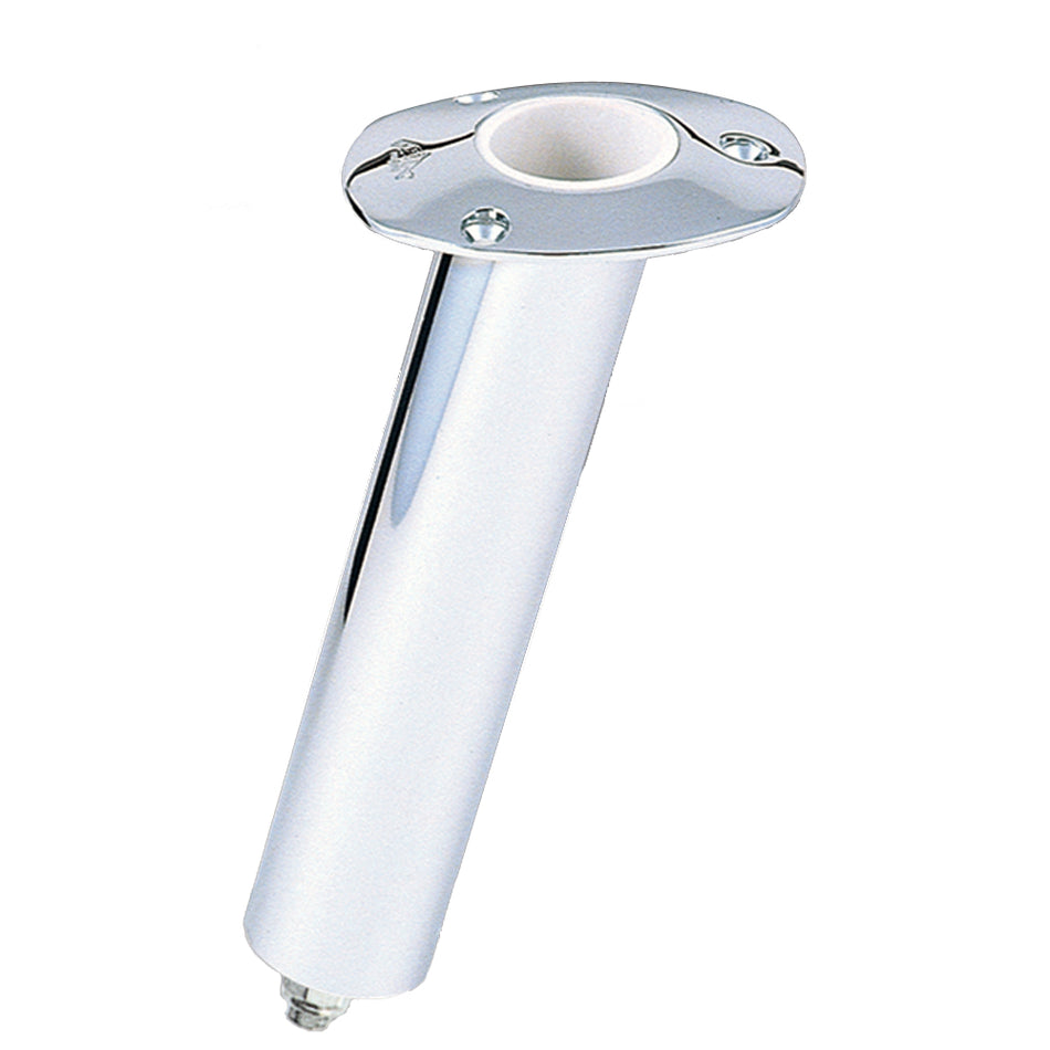 Lee's Tackle - Close Ended Rod Holder With Hose Barb - Medium 15", Stainless Steel — Quality Boat Parts