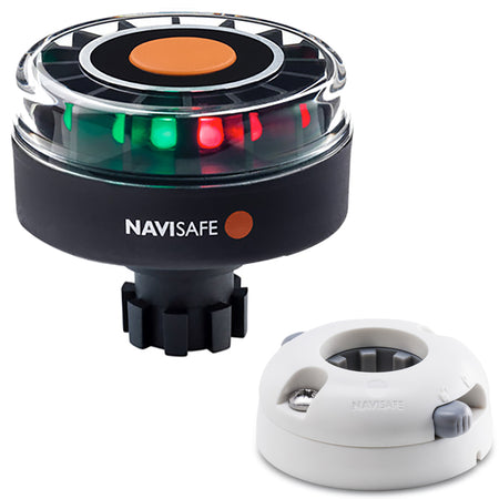 Navisafe - Navilight - Tricolor, 2NM, w/Navibolt Base & Horizontal Mount, White — Quality Boat Parts