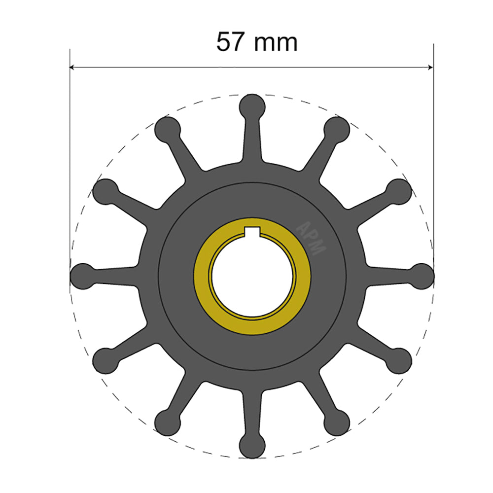 Albin Pump Marine - Premium Impeller - 12 Blade — Quality Boat Parts