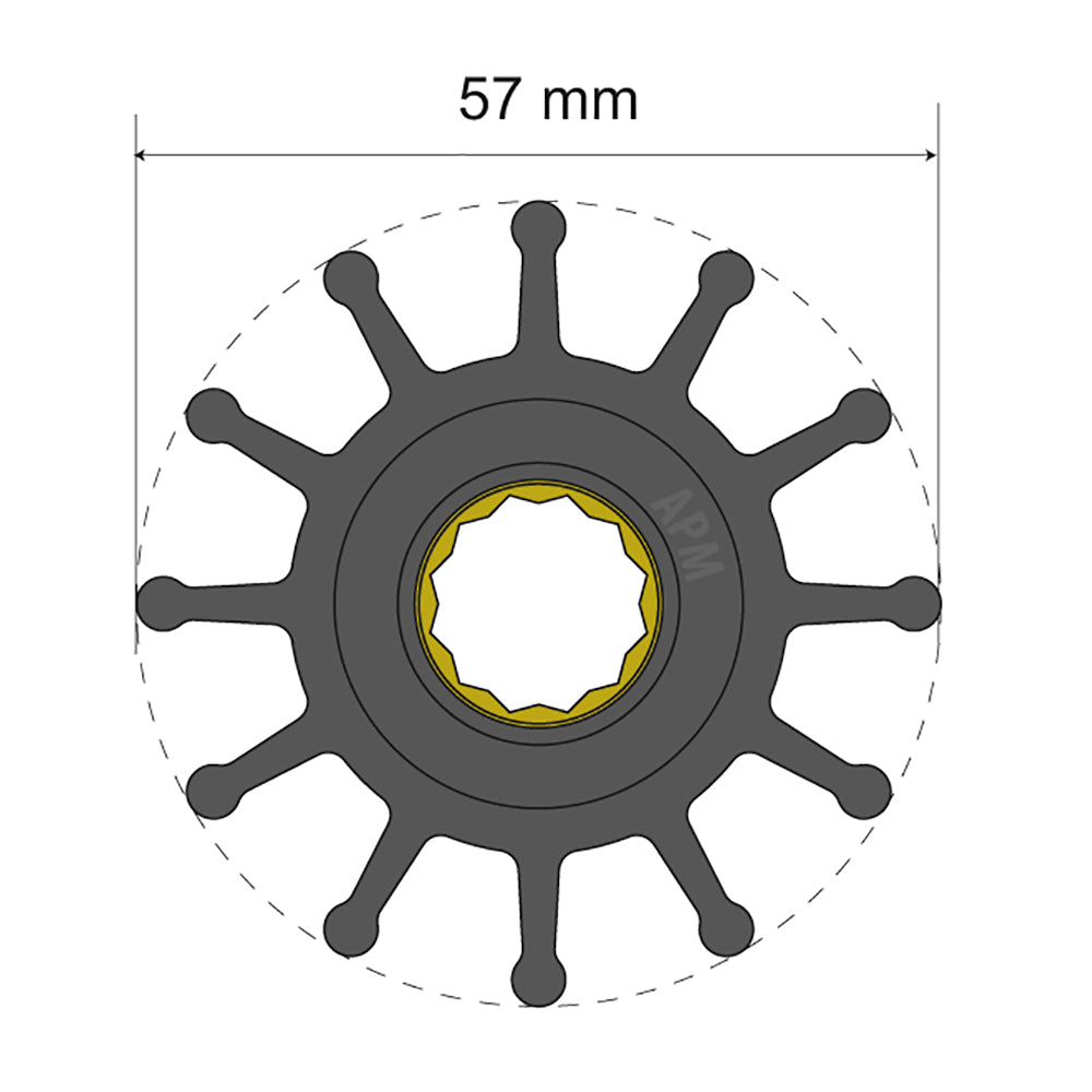 Albin Pump Marine - Premium Impeller - 12 Blade — Quality Boat Parts
