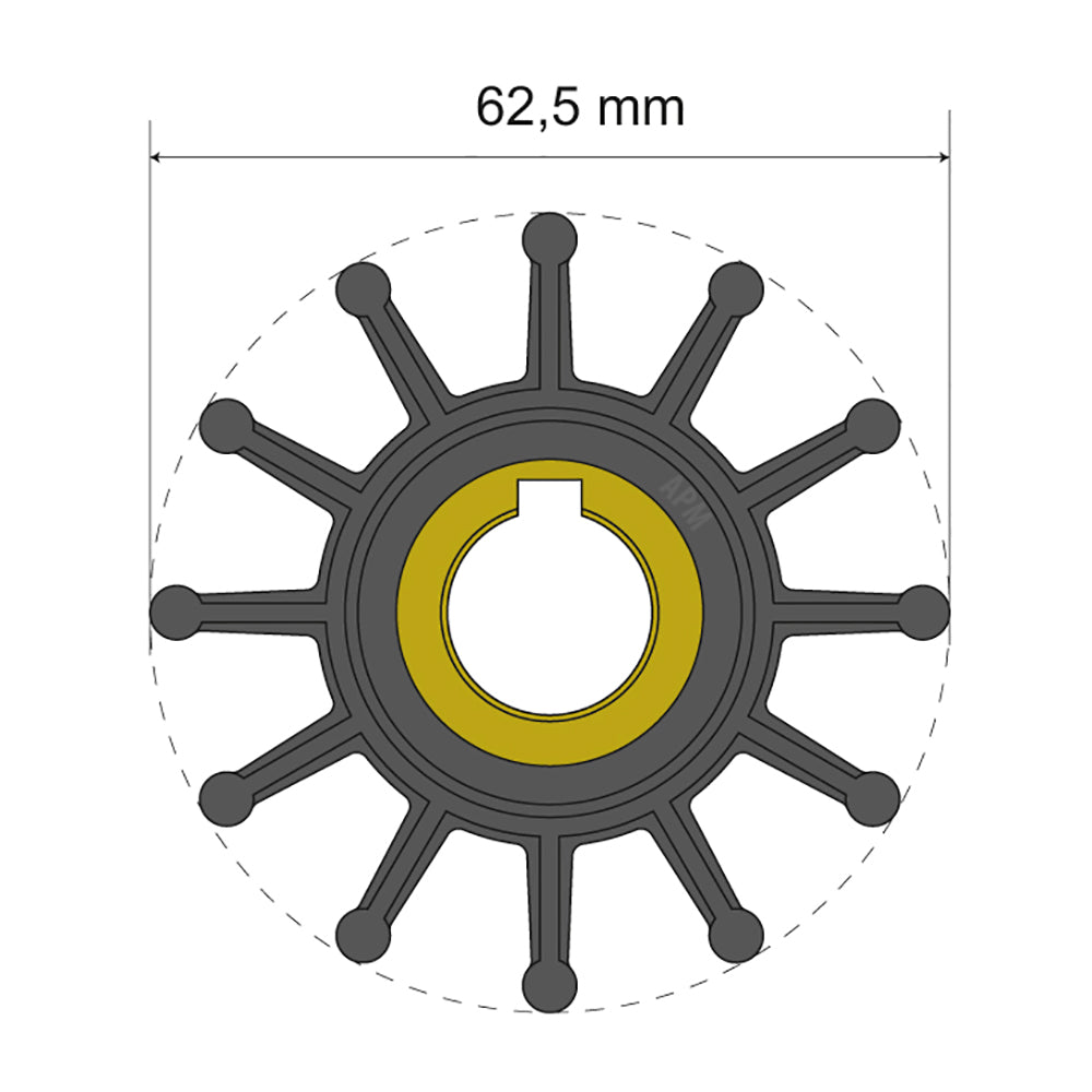 Albin Pump Marine - Premium Impeller - 12 Blade — Quality Boat Parts