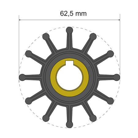 Albin Pump Marine - Premium Impeller - 12 Blade — Quality Boat Parts