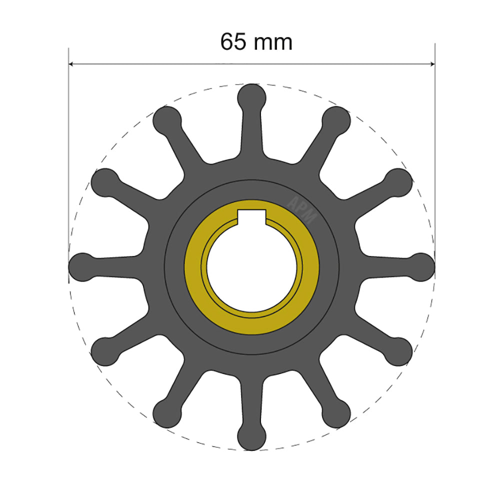 Albin Pump Marine - Premium Impeller - 12 Blade — Quality Boat Parts