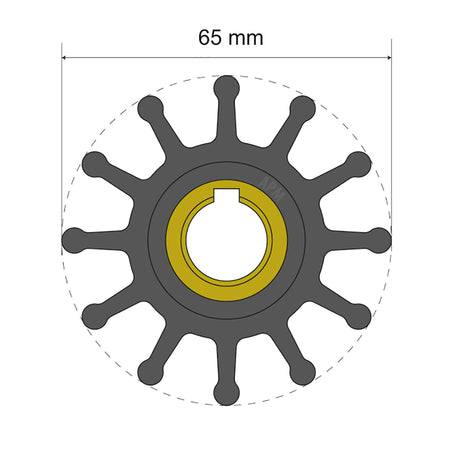 Albin Pump Marine - Premium Impeller - 12 Blade — Quality Boat Parts