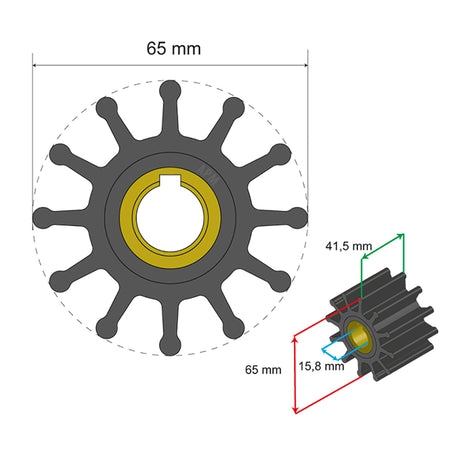 Albin Pump Marine - Premium Impeller - 12 Blade — Quality Boat Parts