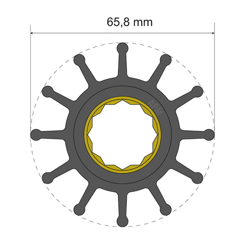 Albin Pump Marine - Premium Impeller - 12 Blade — Quality Boat Parts