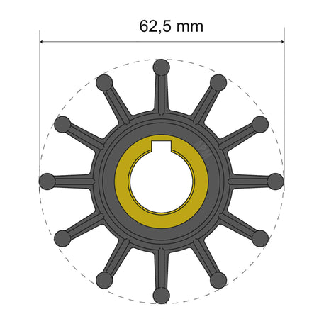 Albin Pump Marine - Premium Impeller - 12 Blade — Quality Boat Parts