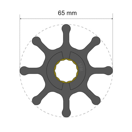 Albin Pump Marine - Premium Impeller - 8 Blade — Quality Boat Parts