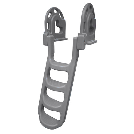Dock Edge - Dock Ladder - Grey, Polyethylene, Roto Molded, 4 Step — Quality Boat Parts