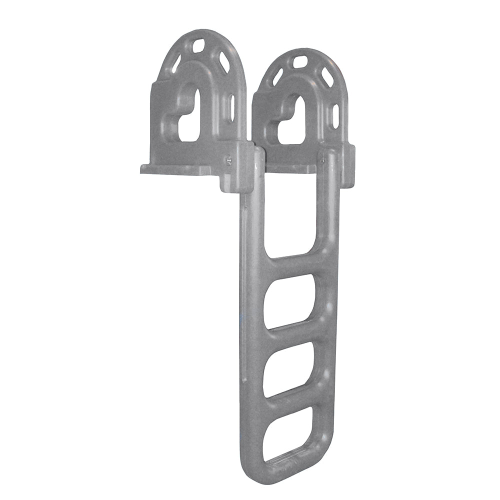 Dock Edge - Dock Ladder - Grey, Polyethylene, Roto Molded, 4 Step — Quality Boat Parts