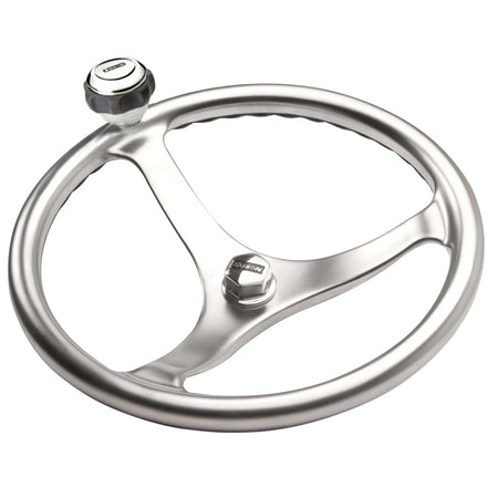 Edson Marine - Comfort Grip Power Wheel - Knob Nut, 13", Satin Finish, Stainless Steel — Quality Boat Parts