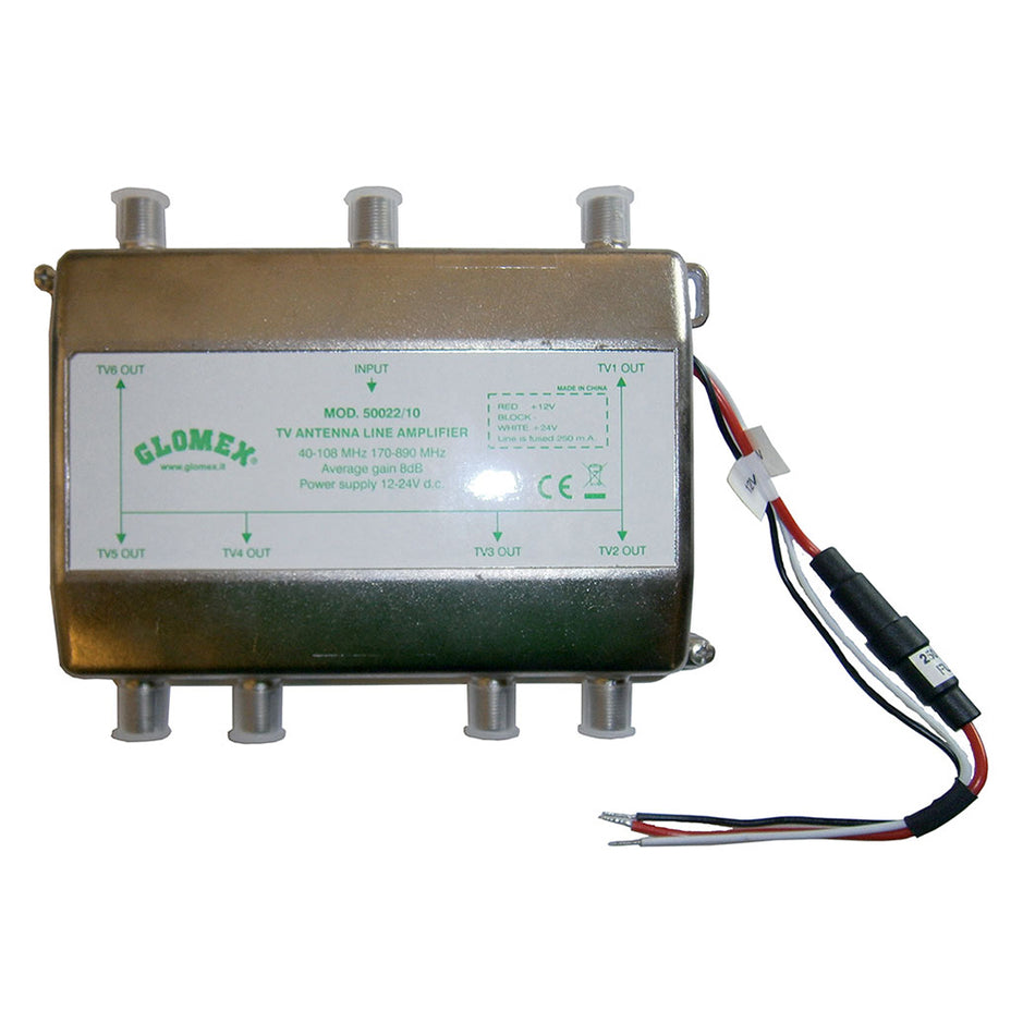Glomex Marine Antennas - 6-Way Splitter Up To 6 TVs — Quality Boat Parts