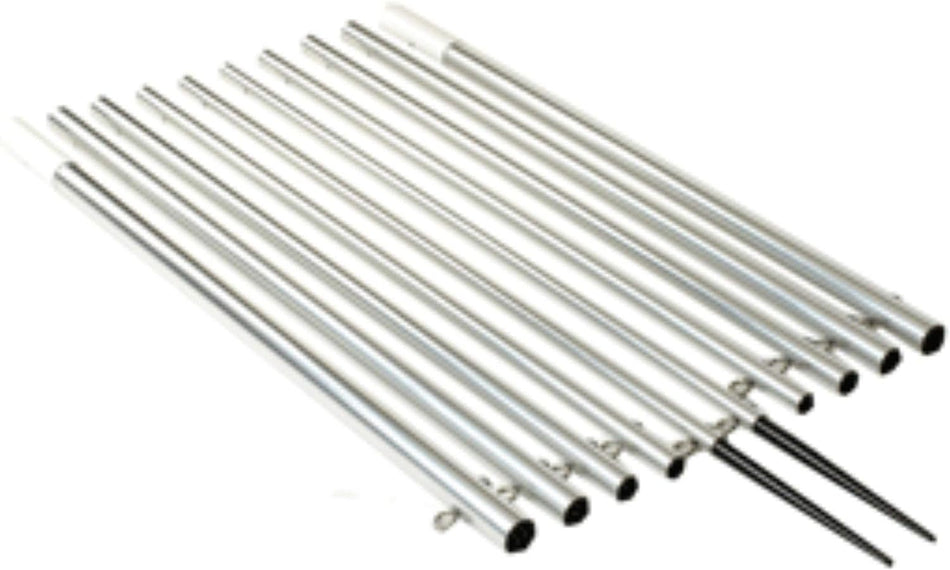 Lee's Tackle - 16' Extra Strong Poles Bright Silver Sidewinder Only — Quality Boat Parts