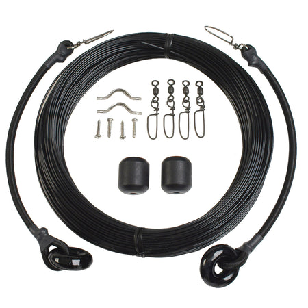 Lee's Tackle - Deluxe Rigging Kit - Single Rig Up To 37ft, Black Mono — Quality Boat Parts