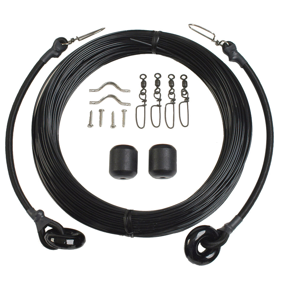 Lee's Tackle - Deluxe Rigging Kit - Single Rig Up To 37ft, Black Mono — Quality Boat Parts