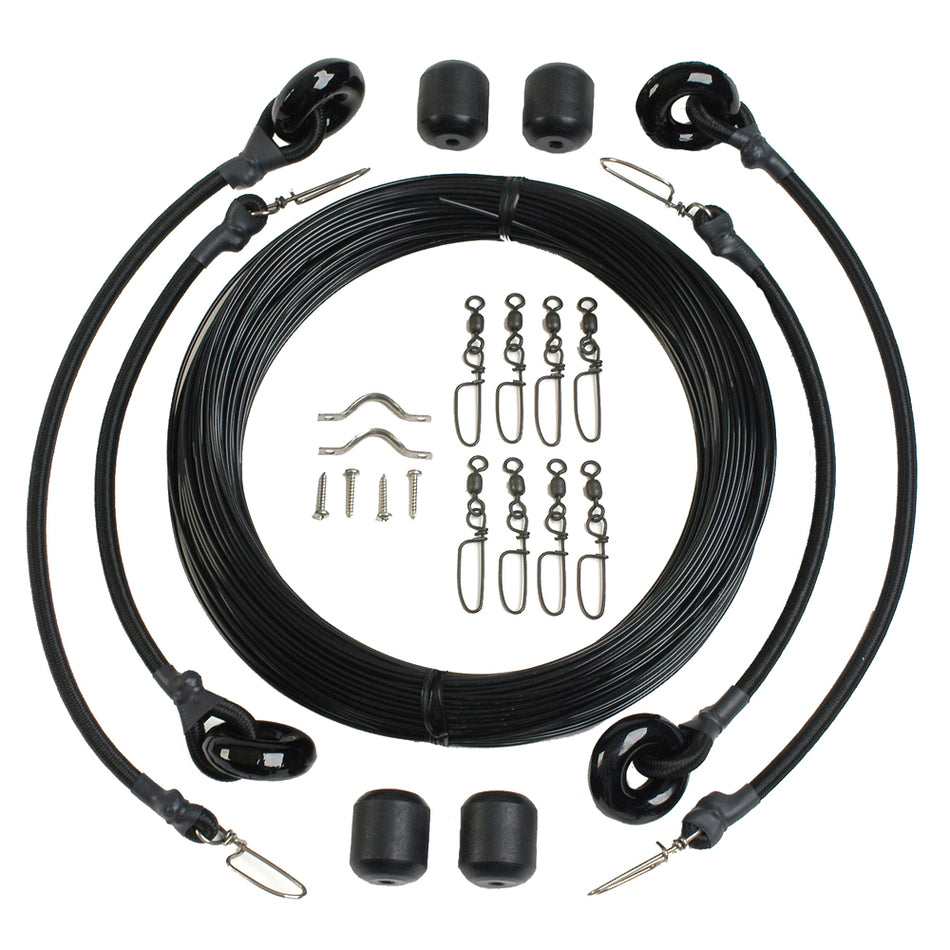 Lee's Tackle - Deluxe Rigging Kit - Double Rig Up To 37ft, Black Mono — Quality Boat Parts