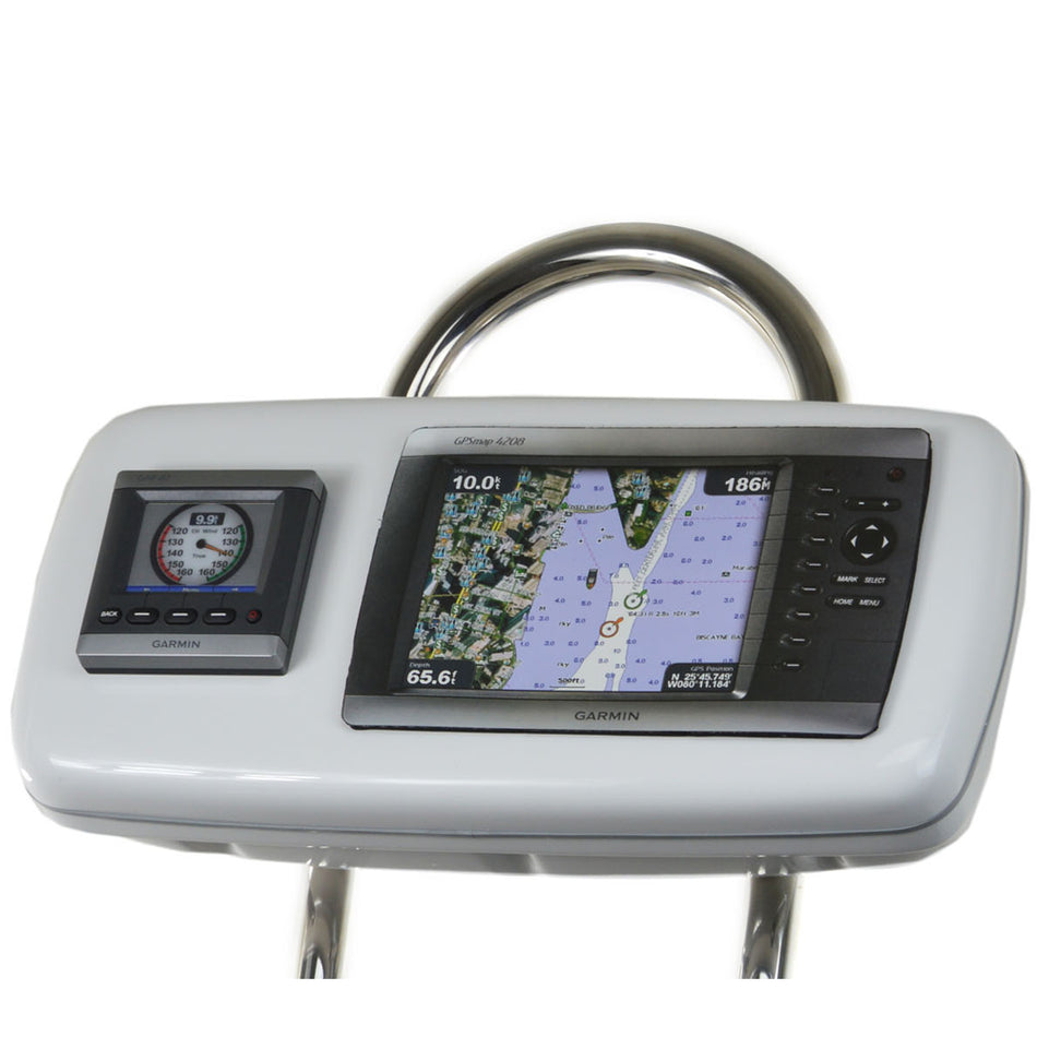 NavPod - GP1040-02 SystemPod Pre-Cut - For Garmin 4008/4208, 1 Instrument, For 9.5" Wide Guard — Quality Boat Parts