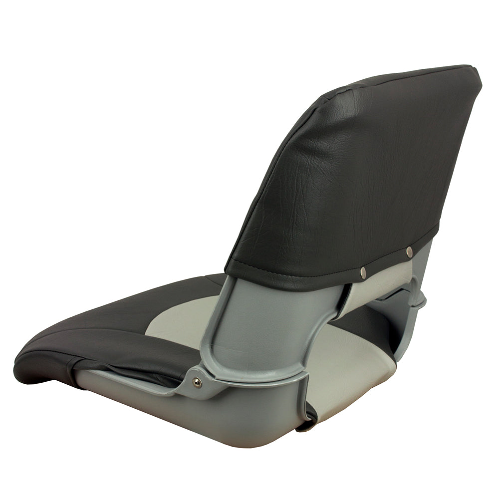 Springfield Marine - Skipper Standard Folding Seat - Grey, Charcoal — Quality Boat Parts
