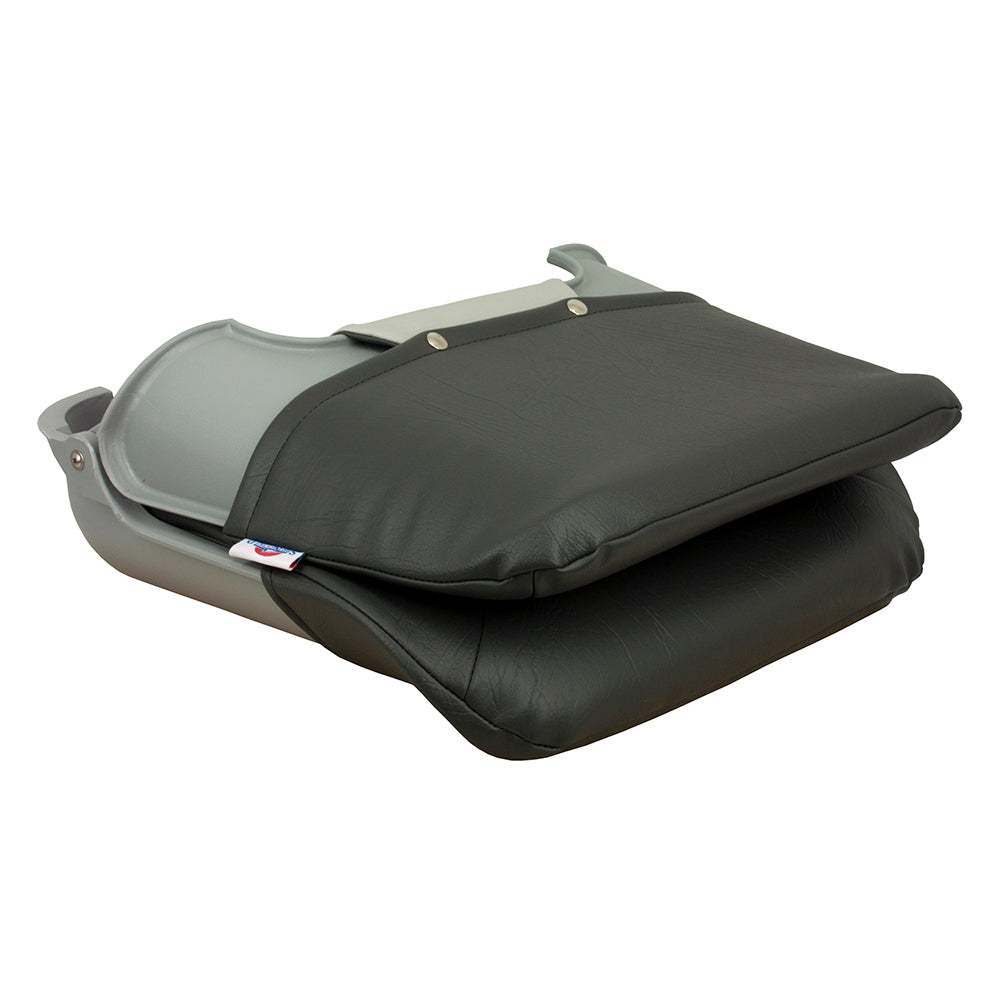 Springfield Marine - Skipper Standard Folding Seat - Grey, Charcoal — Quality Boat Parts