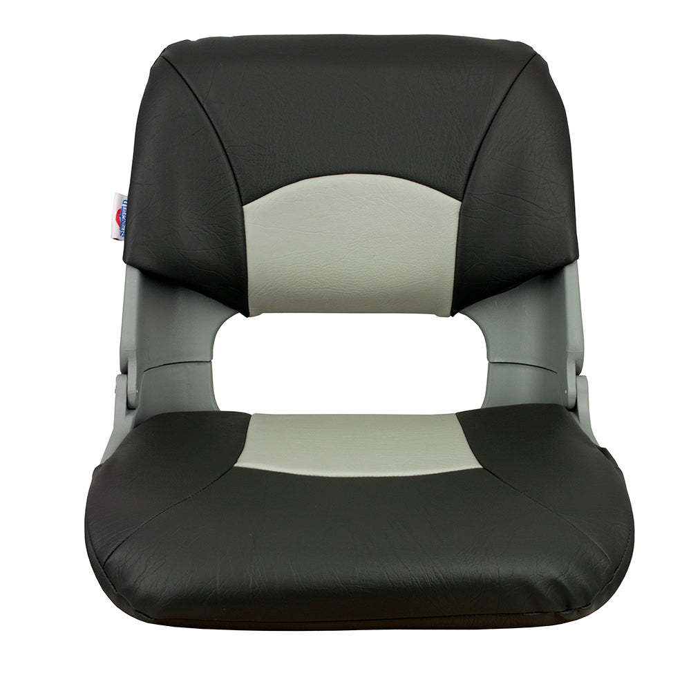 Springfield Marine - Skipper Standard Folding Seat - Grey, Charcoal — Quality Boat Parts
