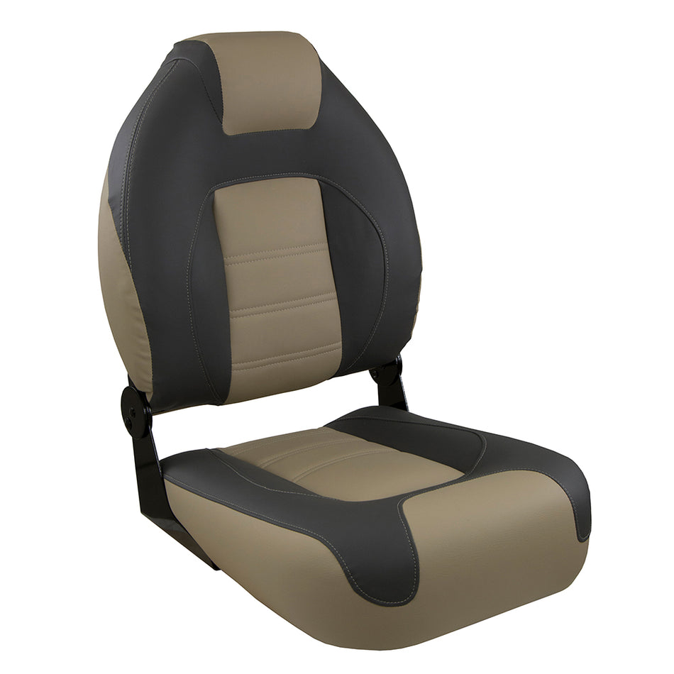 Springfield - OEM Series Folding Seat - Charcoal, Tan — Quality Boat Parts