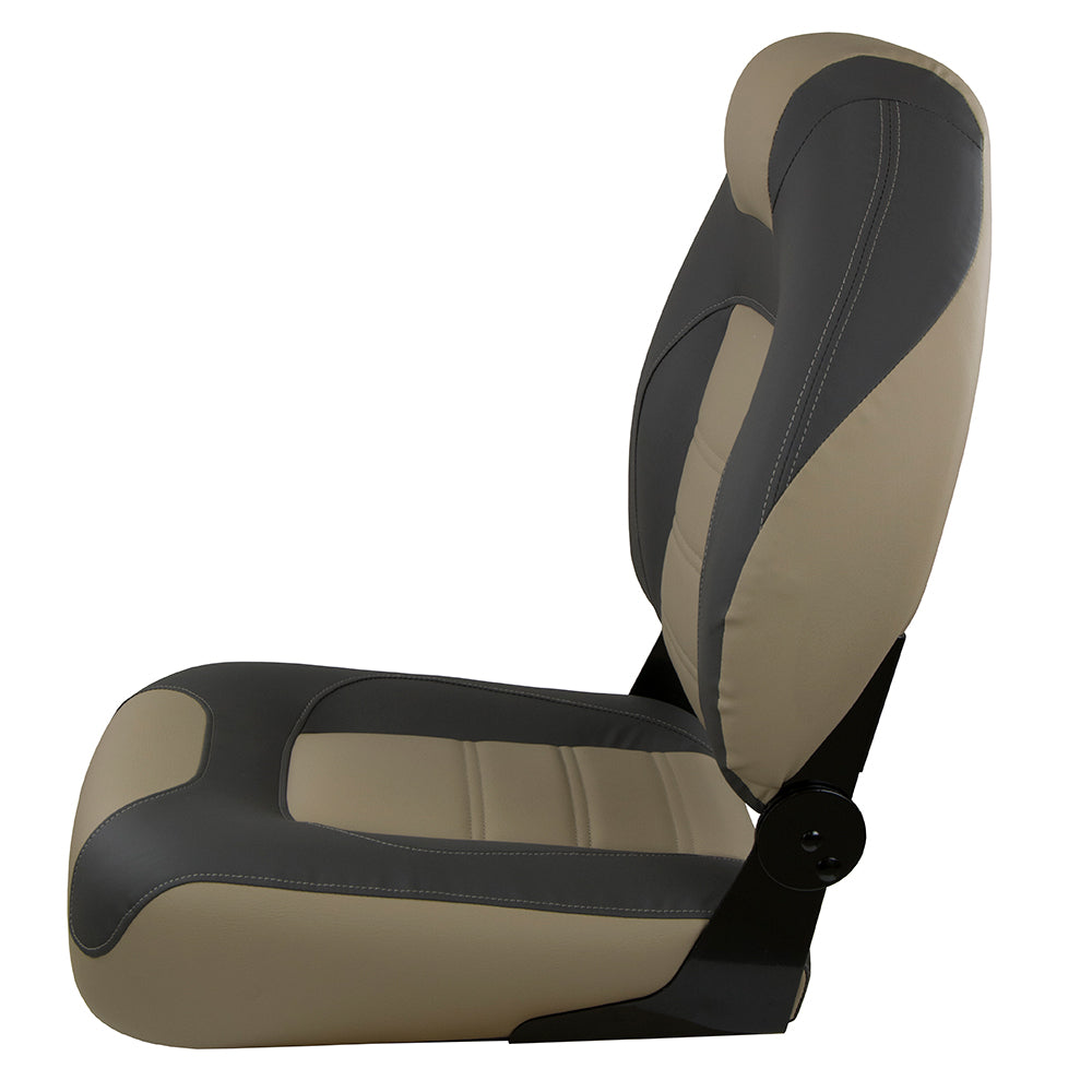 Springfield - OEM Series Folding Seat - Charcoal, Tan — Quality Boat Parts
