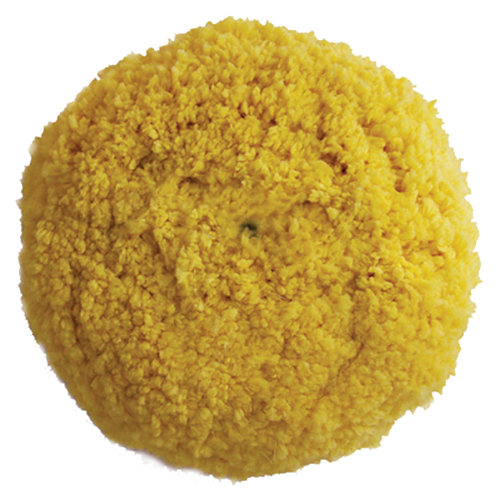Presta - Yellow Blended Wool Medium Cutting Pad - 9" Screw-On Pad — Quality Boat Parts