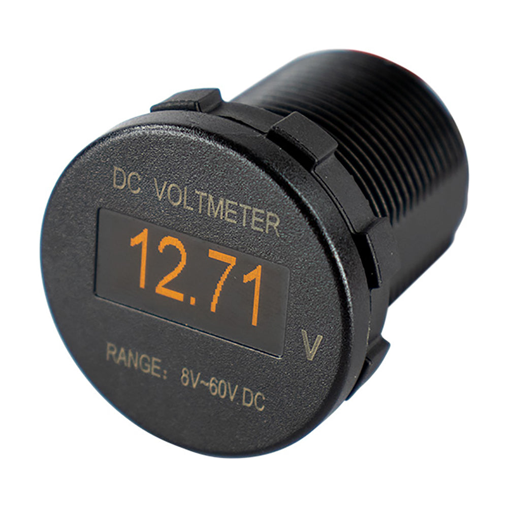 Sea-Dog - OLED Voltmeter - Round, IP66, 8-60V — Quality Boat Parts