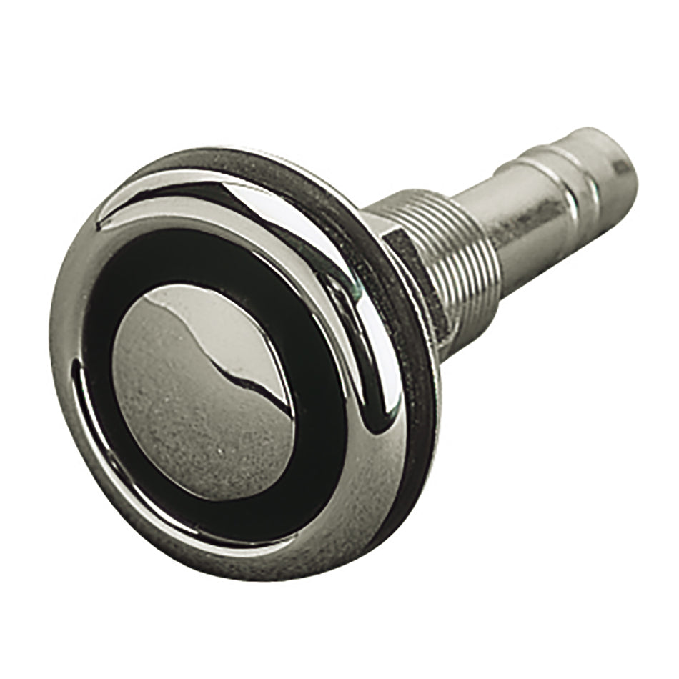 Sea-Dog - Flush Mount Gas Tank Vent 5/8" Hose - Straight, Stainless Steel — Quality Boat Parts