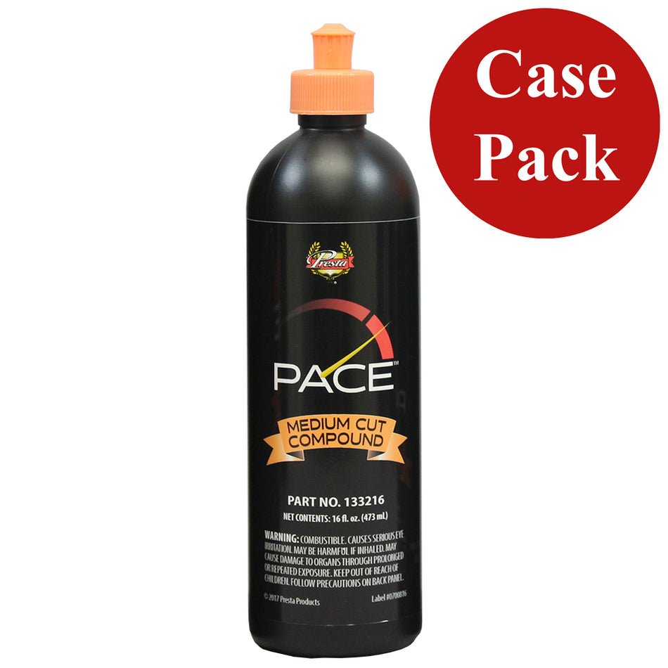 Presta - PACE Medium Cut Compound - 16oz, Case of 6 — Quality Boat Parts