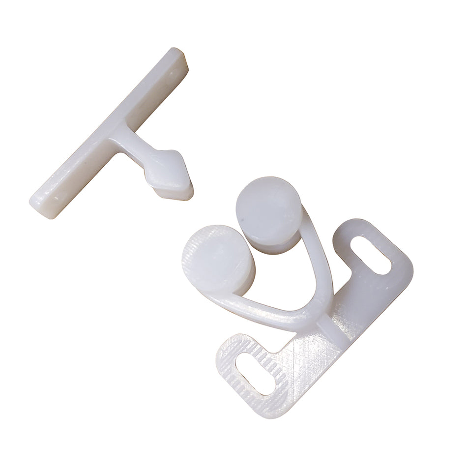 Sea-Dog - Twin Roller Door Catch - White — Quality Boat Parts