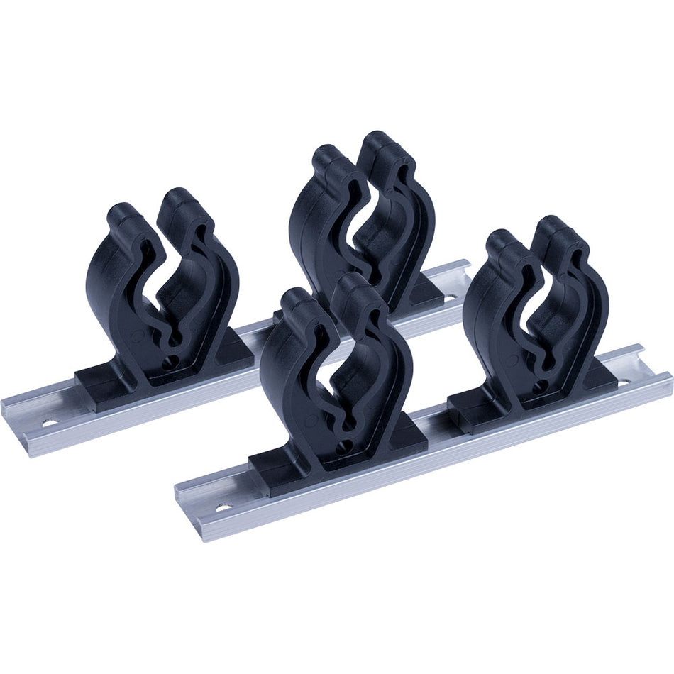 Sea-Dog - Track Rod Holder - 7" Tracks, 4 Rod Clips — Quality Boat Parts