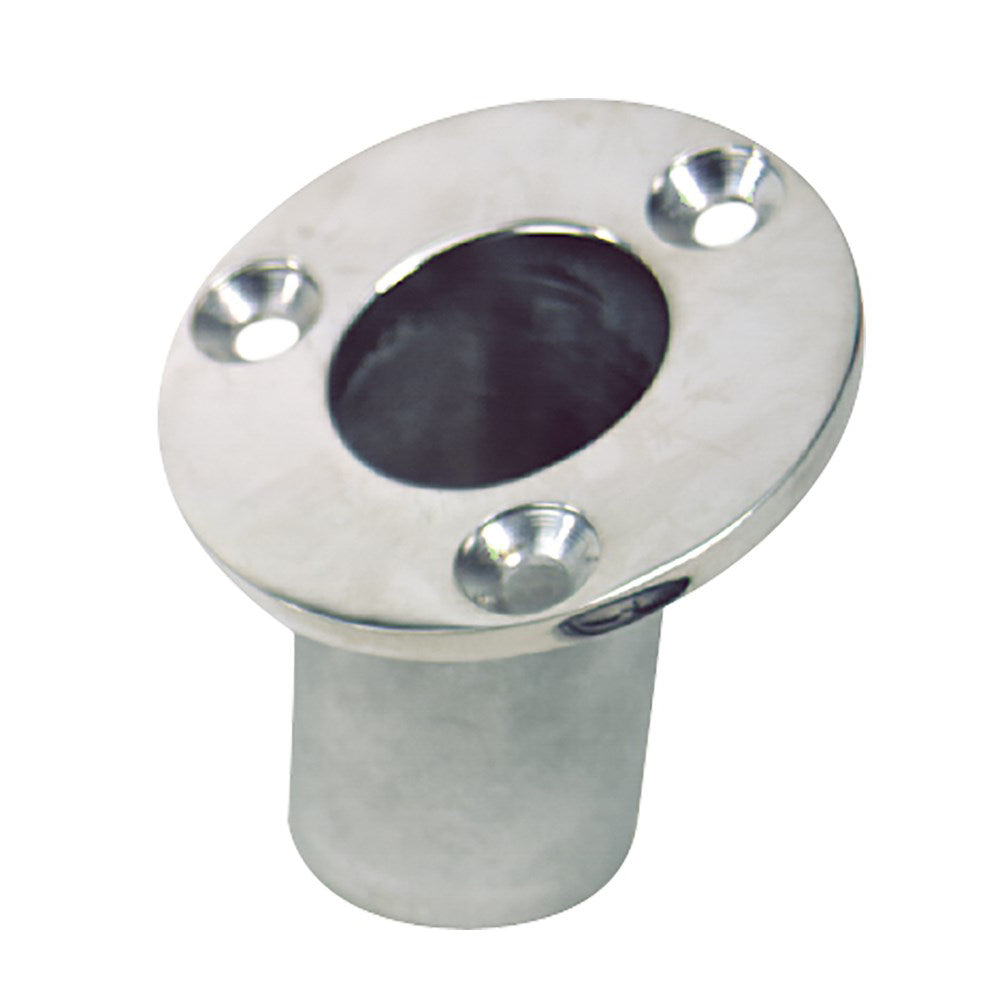 Sea-Dog - Flush Mount Flagpole Socket - 25°, 1-1/4" ID, Stainless Steel — Quality Boat Parts