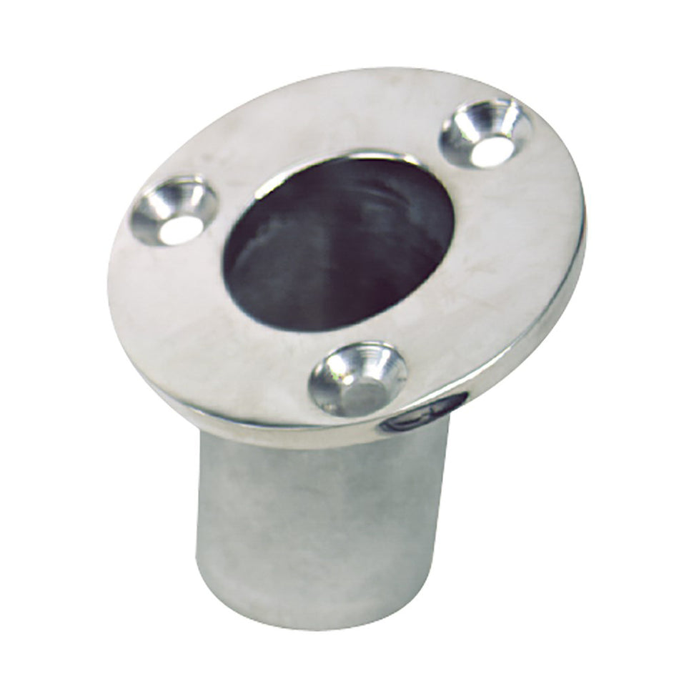 Sea-Dog - Flush Mount Flagpole Socket - 25°, 1-1/4" ID, Stainless Steel — Quality Boat Parts