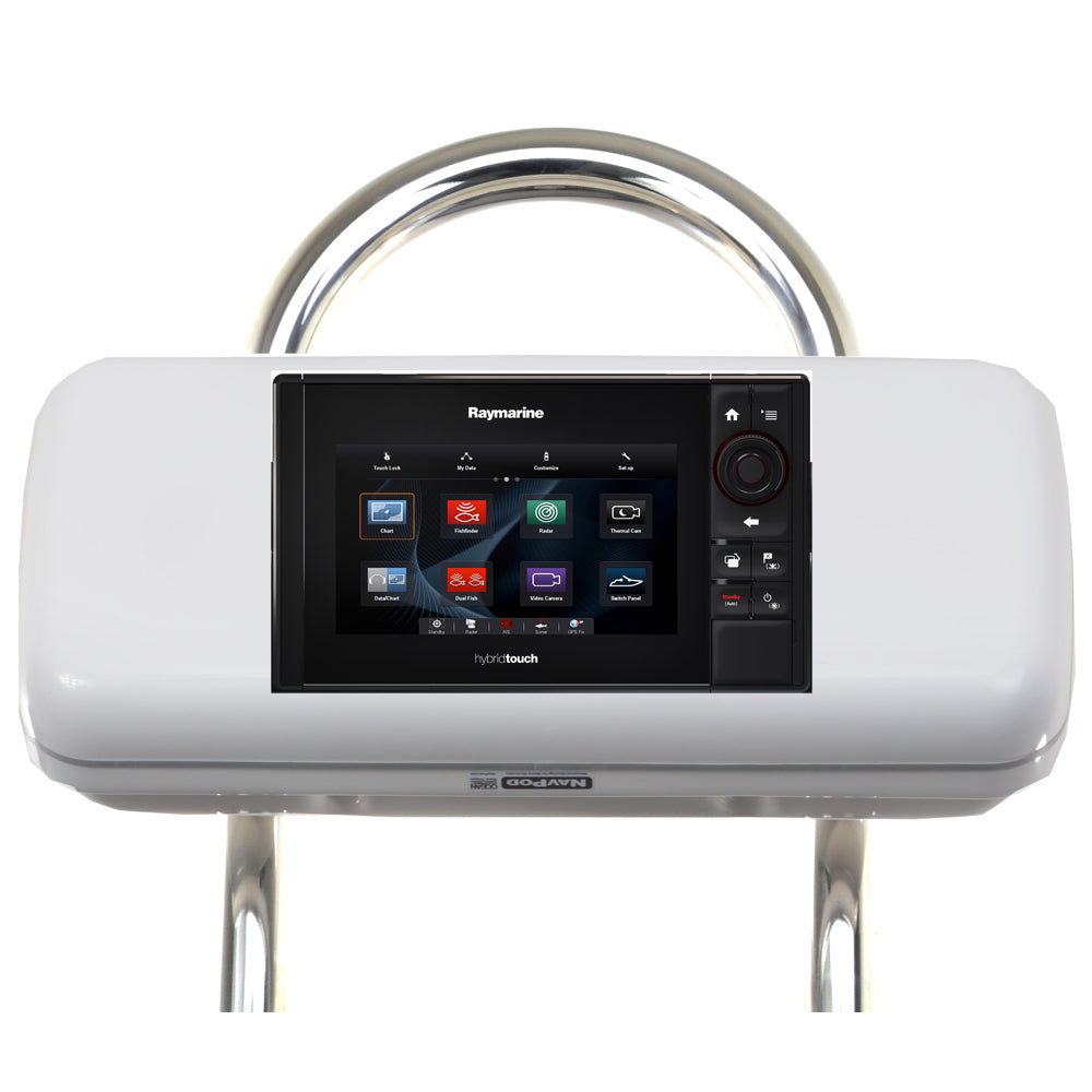 NavPod - GP1524 SystemPod Pre-Cut - Raymarine eS75, eS77, eS78 Mounted in the Center - For 9.5" Wide Guard — Quality Boat Parts