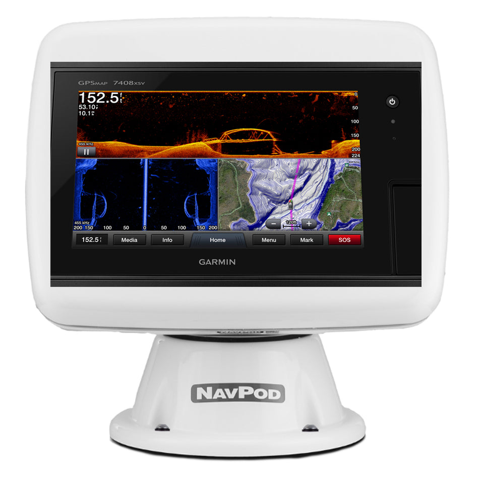 NavPod - PP4800-20 PowerPod Pre-Cut - For Garmin 7408, 7408xsv, 7608, 7608xsv — Quality Boat Parts