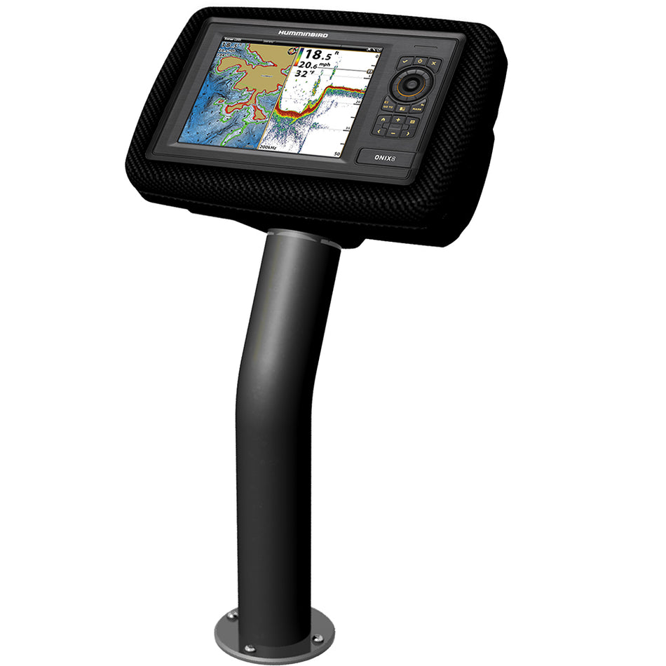 NavPod - PED4900-02 PedestalPod Pre-Cut - For Humminbird ONIX 8 8.4" Series, Carbon Black — Quality Boat Parts