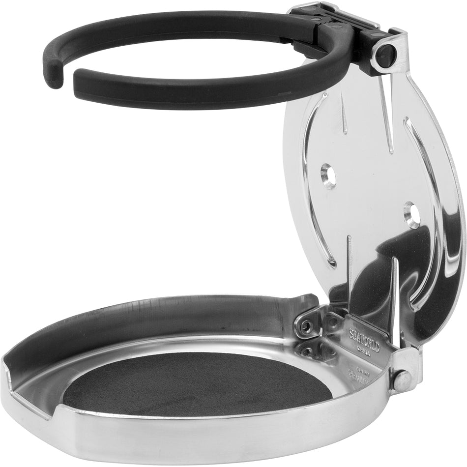 Sea-Dog - Adjustable Folding Drink Holder - Stainless Steel — Quality Boat Parts