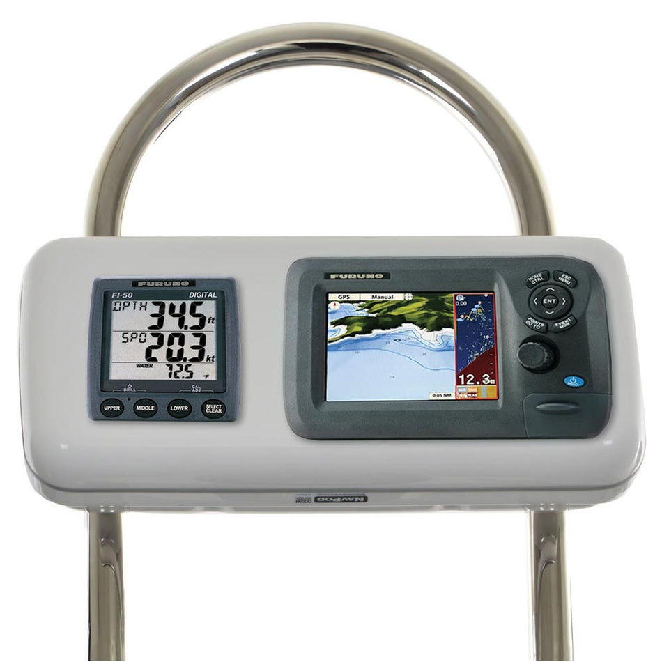 NavPod - GP2515 SystemPod Pre-Cut - For Furuno GP1670, GP1670F 5.7", 1 Instrument, For 12" Wide Guard — Quality Boat Parts