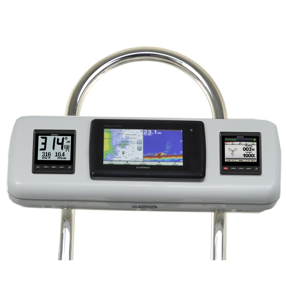 NavPod - GP2603 SystemPod Pre-Cut - For Garmin 720/721, 740/740s, 741/721xs, 70s/70dv, 2 Instruments, For 12" Wide Guard — Quality Boat Parts