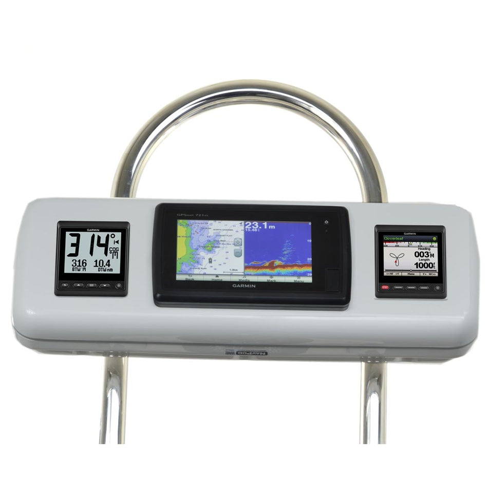 NavPod - GP2603 SystemPod Pre-Cut - For Garmin 720/721, 740/740s, 741/721xs, 70s/70dv, 2 Instruments, For 12" Wide Guard — Quality Boat Parts