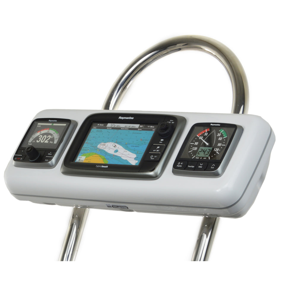 NavPod - GP2604 SystemPod Pre-Cut - For Raymarine e7/e7D, 2 Instruments, For 12" Wide Guard — Quality Boat Parts