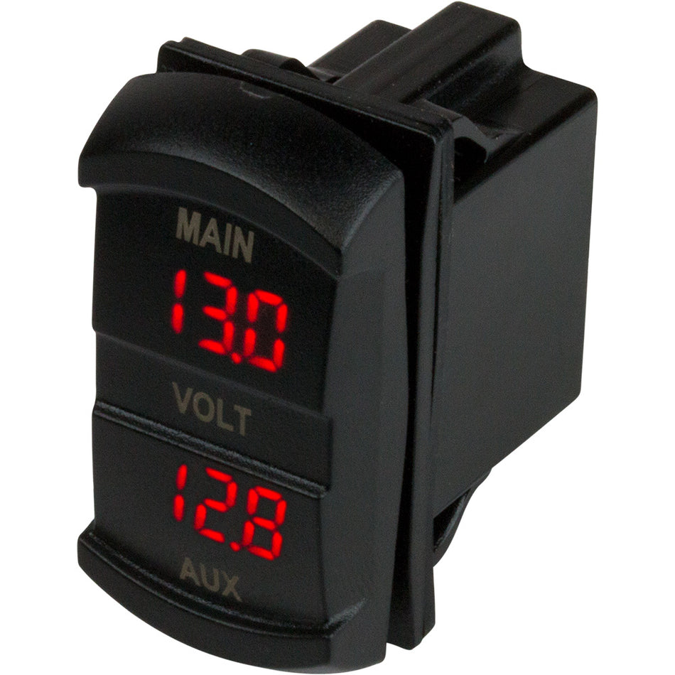 Sea-Dog - Dual Volt Meter Rock Switch - 10V-48VDC — Quality Boat Parts
