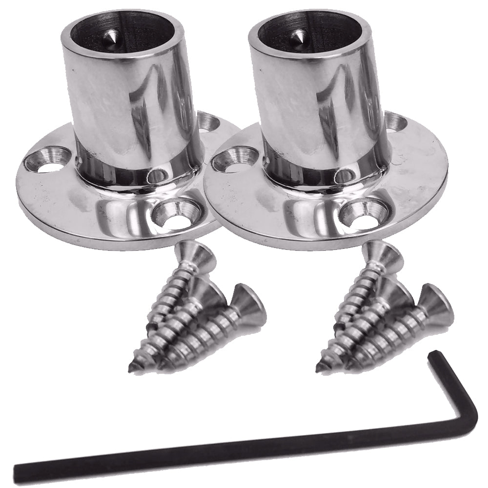 NavPod - Feet Pair Kit Stainless Steel Feet - For Circular Base — Quality Boat Parts