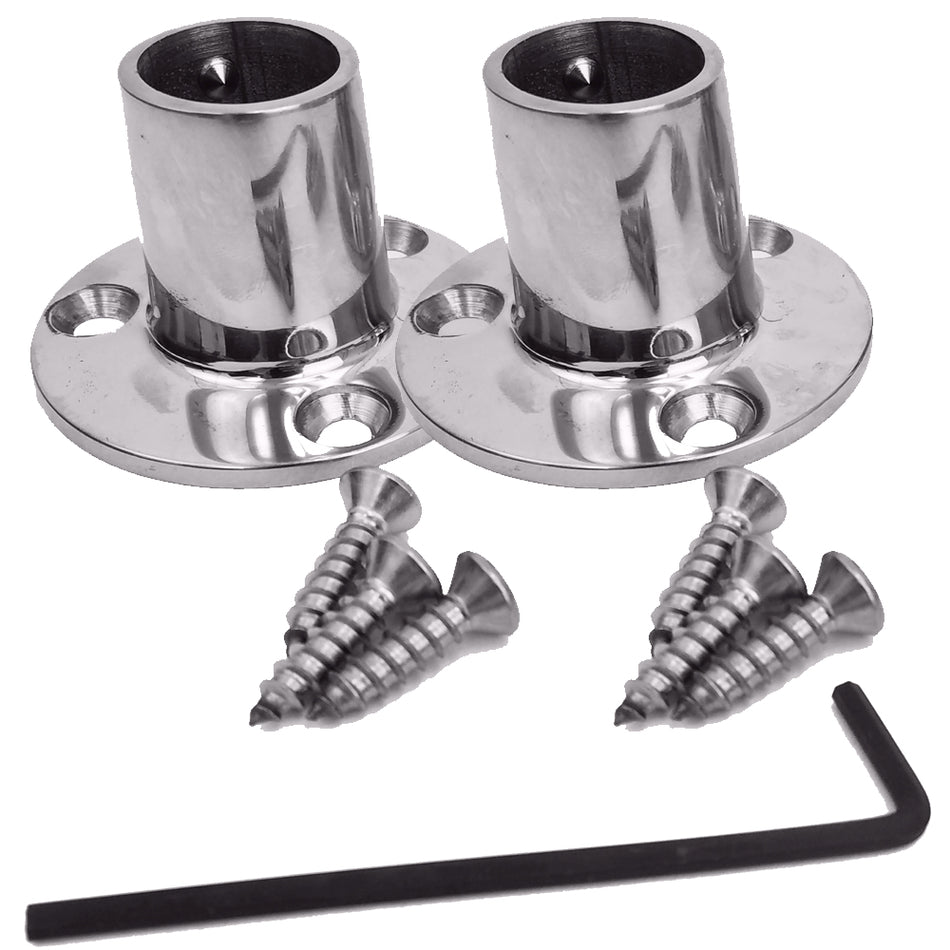 NavPod - Feet Pair Kit Stainless Steel Feet - For Circular Base — Quality Boat Parts